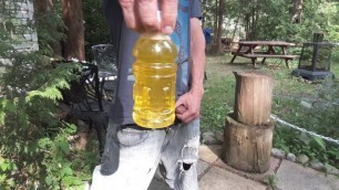 Piss in a Bottle outside and Drink some of my Piss #8