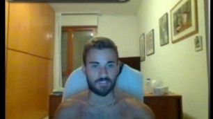 Very Masculine Boy with Beard on Skype