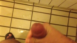 Young Guy Masturbates so much Cum during Shower