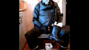 A Good Wank in Heavy Black Rubber and Turned down Wellies.