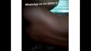 Nigerian Girl with Fat Ass Rides Dick in Reverse Cowgirl.