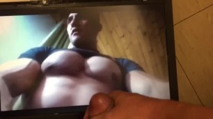 Jacking off while Watching Pec Bounce