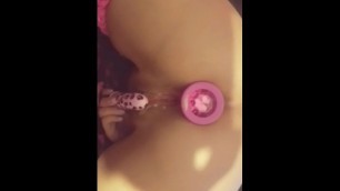 Naughty Wife Gets Fucked while Playing with Vibrator and Butt Plug