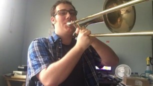 Young Man Blows his own Horn