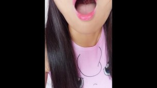Chinese Girl's Long Uvula
