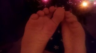 Wiggling my Sexy Long Toes under the Christmas Tree!!!