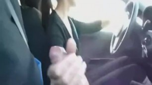Handjob in Car with Big Cock