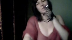 Smoking Cutie Big Tits