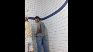 Latin Hunks Cruising for Cock in Public Bathroom