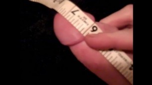 Measuring 7" Inch Cock - Jerk off with Cumshot