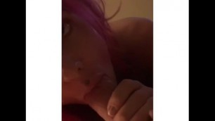 Pink Haired Trans Girl Sucks off Boyfriend