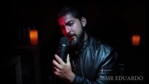 ASMR - Bad Boy Dirty Talk in Dungeon Ft. Leather Jacket, Deep Voice, Beard+