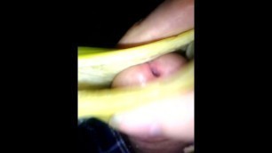 Banana Peels Feel Amazing on my Huge Cock