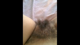 Hairy Mature Wife Playing with her Bush