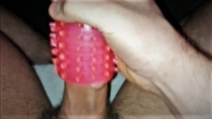 Solo Guy first Time using Cock Stroker