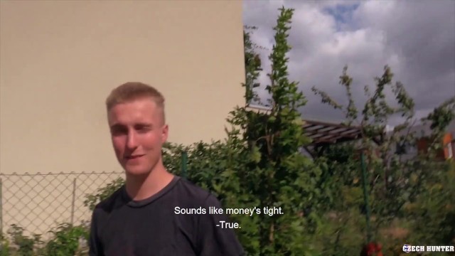 CZECH HUNTER 476 - Blonde Euro Jock Gets some Good Money for Raw Sex