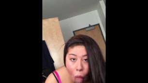 Latina keeps Sucking after Oral Creampie
