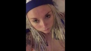 Dirty Slut with Dreadlocks, Shows off all her Body
