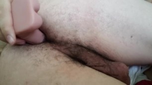 First Time using my very first Dildo, Named him Jon.