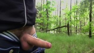 Can't help CUMMING in the Woods ** CUM Explosion with a very Big LOAD **