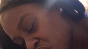 Young Slender Ebony Blows Me Sensually, I Cum in Her Mouth