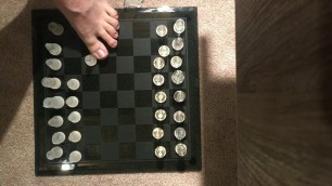 Daddy Plays Chess With His Feet