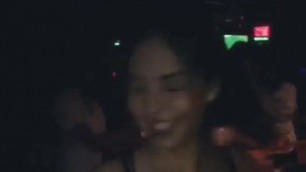 Latina big bouncy tits at Night club