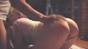 hot amateur blonde sucks dick and gets doggyfucked