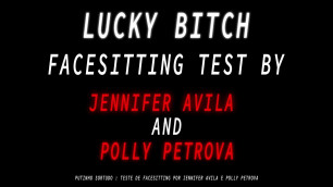 Jennifer Avila & Polly Petrova, facesitting on a new sub