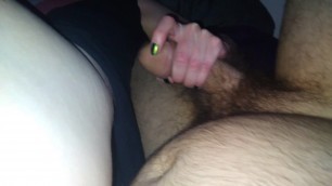 I finger her holes, she strokes my cock