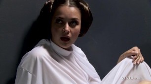 Princess Leia (Allie Haze) sucking Darth Vader’s black dick