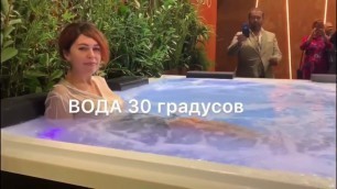 Russian Babe Gets Soaked in Clothes in Public Hot Tub