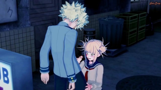 Bakugou fucks Himiko Toga in a dark alley - My Hero Academia Hentai