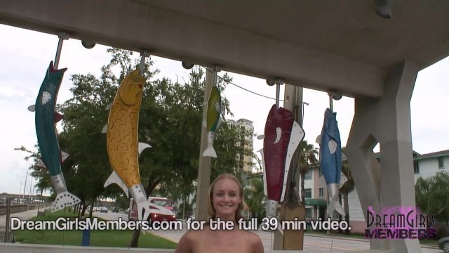 Leah Streakes Naked Through Downtown Tampa